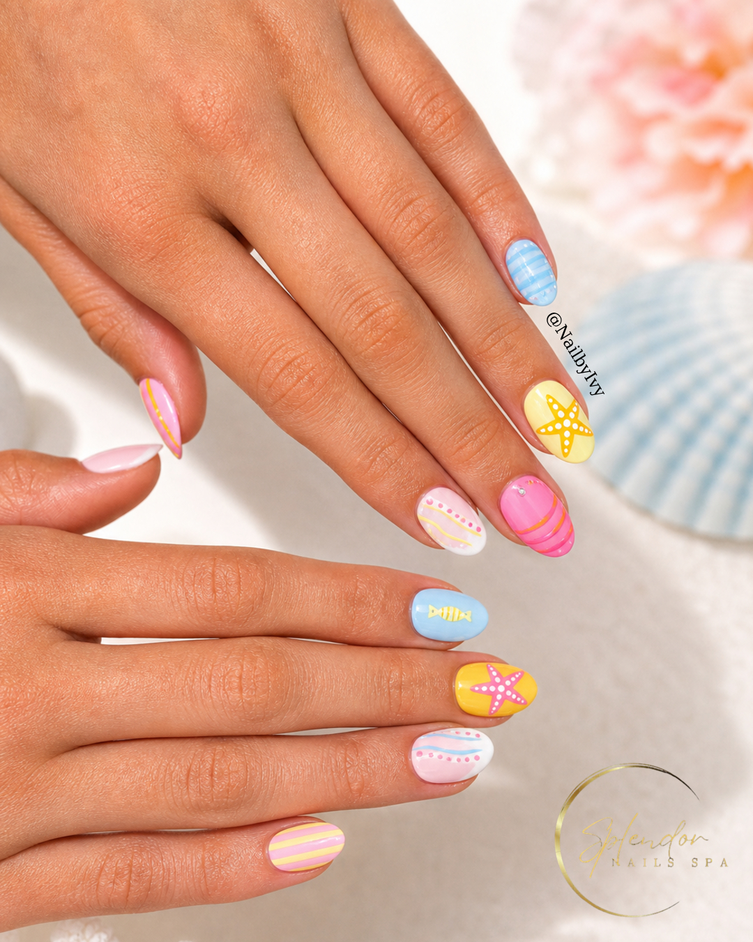 Splendor Nails Spa nail work in Suwanee, Georgia